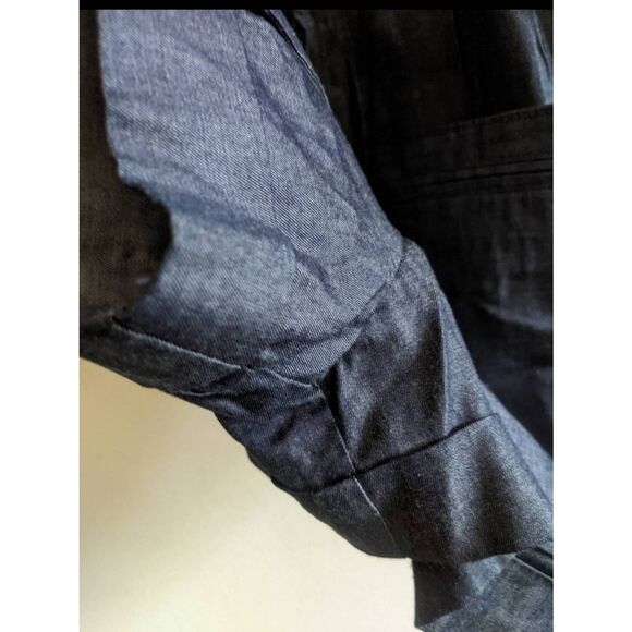 Theory Hadrine D Denim Romper Women’s Size 4 Dark Blue Sleeveless One Piece - Picture 11 of 12